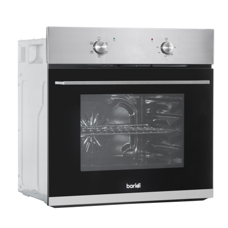 Baridi 60cm Built-In Five Function Fan Assisted Oven, 55L Capacity, Stainless Steel