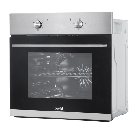 Baridi 60cm Built-In Five Function Fan Assisted Oven, 55L Capacity, Stainless Steel