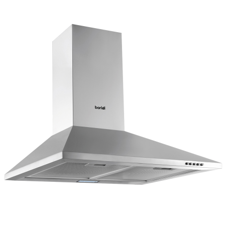 Baridi 60cm Chimney Style Cooker Hood with Carbon Filters, Stainless Steel