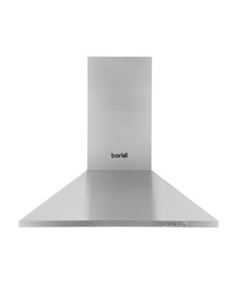 Baridi 60cm Chimney Style Cooker Hood with Carbon Filters, Stainless Steel