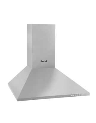 Baridi 60cm Chimney Style Cooker Hood with Carbon Filters, Stainless Steel