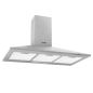 Baridi 90cm Chimney Style Cooker Hood with Carbon Filters, Stainless Steel