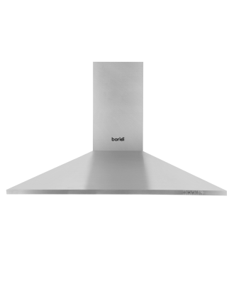 Baridi 90cm Chimney Style Cooker Hood with Carbon Filters, Stainless Steel