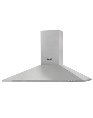 Baridi 90cm Chimney Style Cooker Hood with Carbon Filters, Stainless Steel