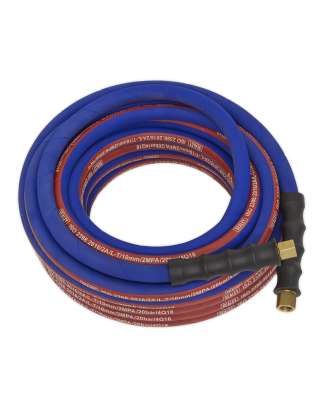 Tuyau d'air extra-robuste avec raccords BSP 1/4" 10 m x 8 mm