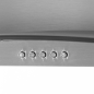 Baridi 60cm Curved Glass Cooker Hood with Carbon Filters, LED Lights, Stainless Steel