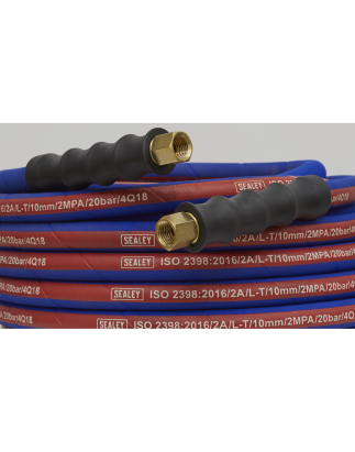 Extra-Heavy-Duty Air Hose with 1/4"BSP Unions 10m x 8mm