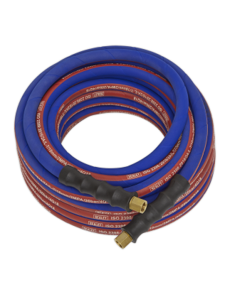 Tuyau d'air extra-robuste avec raccords BSP 1/4" 10 m x 8 mm