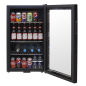 Baridi Under Counter Wine/Drink/Beverage Cooler/Fridge, Built-In Thermostat, Light, Security Lock, 85 Litre – Black