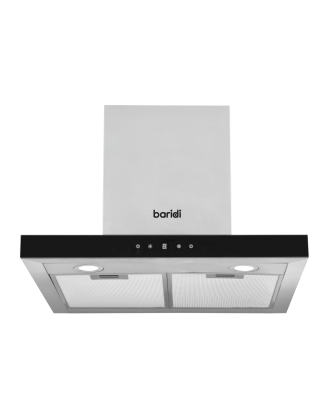 Baridi 60cm T-Shape Chimney Cooker Hood with Carbon Filters, Stainless Steel