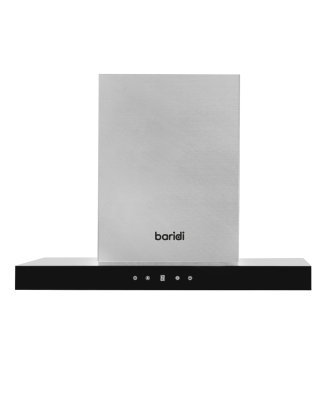 Baridi 60cm T-Shape Chimney Cooker Hood with Carbon Filters, Stainless Steel