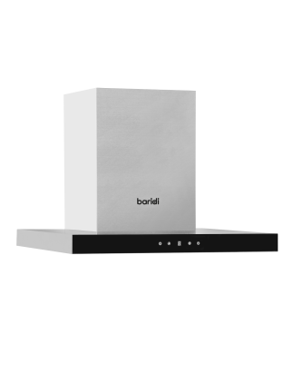 Baridi 60cm T-Shape Chimney Cooker Hood with Carbon Filters, Stainless Steel