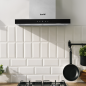 Baridi 60cm T-Shape Chimney Cooker Hood with Carbon Filters, Stainless Steel