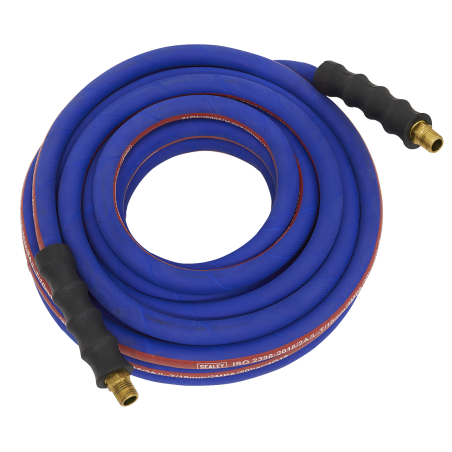 Tuyau d'air extra-robuste avec raccords BSP 1/4" 15 m x 10 mm