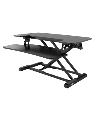 Dellonda 71cm Height Adjustable Standing Desk Converter, 50cm Max Height, 15kg Capacity - DH14