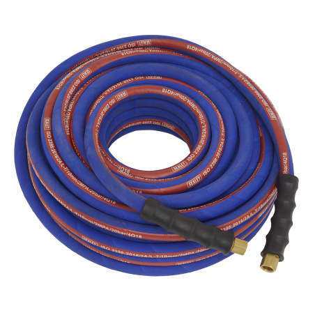 Tuyau d'air extra-robuste avec raccords BSP 1/4" 20 m x 8 mm