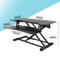 Dellonda 71cm Height Adjustable Standing Desk Converter, 50cm Max Height, 15kg Capacity - DH14