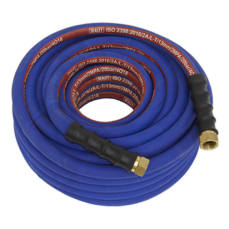 Tuyau d'air extra-robuste avec raccords BSP 1/2" 20 m x 13 mm