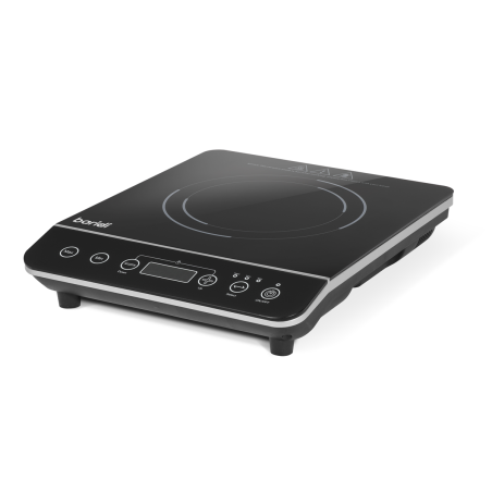 Table de cuisson à induction Baridi : zone unique avec prise 13 A, 10 réglages de puissance 200 W-2 000 W, commandes tactiles, f