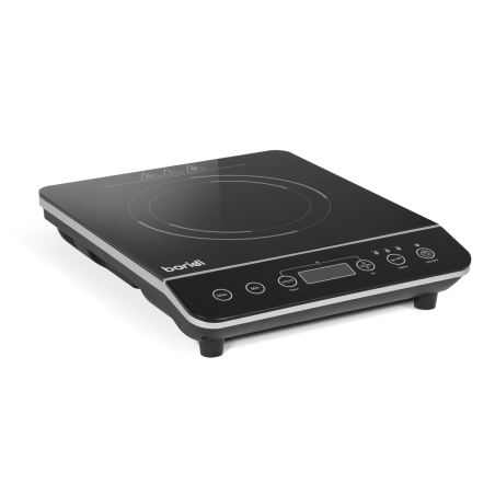 Baridi Induction Hob: Single Zone with 13A Plug, 10 Power Settings 200W-2000W, Touch Controls, 3-Hour Timer Function, Child Lock