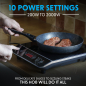 Baridi Induction Hob: Single Zone with 13A Plug, 10 Power Settings 200W-2000W, Touch Controls, 3-Hour Timer Function, Child Lock