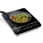 Baridi Induction Hob: Single Zone with 13A Plug, 10 Power Settings 200W-2000W, Touch Controls, 3-Hour Timer Function, Child Lock