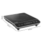 Baridi Induction Hob: Single Zone with 13A Plug, 10 Power Settings 200W-2000W, Touch Controls, 3-Hour Timer Function, Child Lock