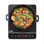 Baridi Induction Hob: Single Zone with 13A Plug, 10 Power Settings 200W-2000W, Touch Controls, 3-Hour Timer Function, Child Lock