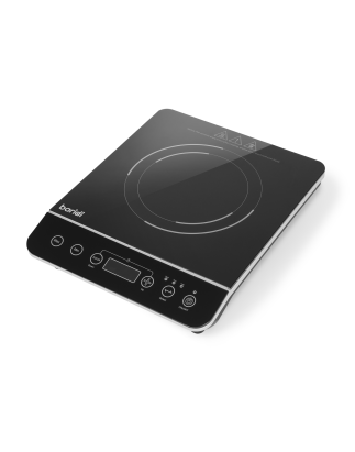 Baridi Induction Hob: Single Zone with 13A Plug, 10 Power Settings 200W-2000W, Touch Controls, 3-Hour Timer Function, Child Lock