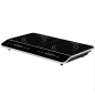 Baridi Portable Induction Hob: Two Zone Cooktop with 13A Plug, 2800W, 10 Power Settings, Touch Controls, 3-Hour Timer Function, 