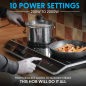 Baridi Portable Induction Hob: Two Zone Cooktop with 13A Plug, 2800W, 10 Power Settings, Touch Controls, 3-Hour Timer Function, 