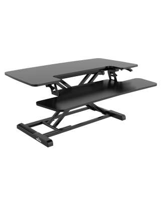 Dellonda 89cm Height Adjustable Standing Desk Converter, 50cm Max Height, 15kg Capacity