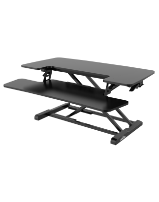 Dellonda 89cm Height Adjustable Standing Desk Converter, 50cm Max Height, 15kg Capacity