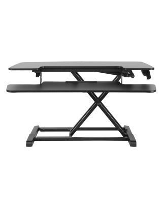 Dellonda 89cm Height Adjustable Standing Desk Converter, 50cm Max Height, 15kg Capacity