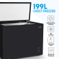 Baridi Freestanding Chest Freezer, 199L Capacity, Garages and Outbuilding Safe, -12 to -24°C Adjustable Thermostat with Refriger