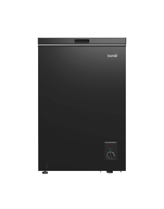 Baridi Freestanding Chest Freezer, 99L Capacity, -12 to -24°C Adjustable Thermostat, Black - DH153