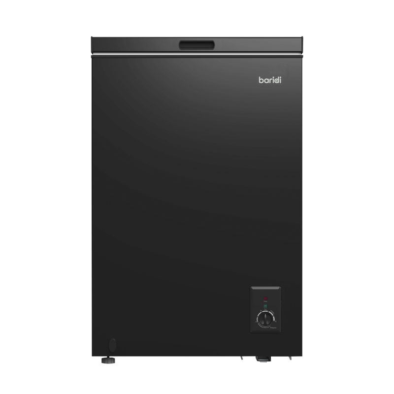 Baridi Freestanding Chest Freezer, 99L Capacity, -12 to -24°C Adjustable Thermostat, Black - DH153