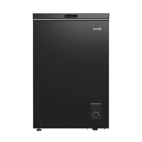 Baridi Freestanding Chest Freezer, 99L Capacity, -12 to -24°C Adjustable Thermostat, Black - DH153