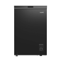 Baridi Freestanding Chest Freezer, 99L Capacity, -12 to -24°C Adjustable Thermostat, Black - DH153