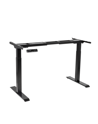 Dellonda Black Electric Adjustable Desk Frame, Digital Controls 100kg Heavy Duty