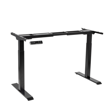 Dellonda Black Electric Adjustable Desk Frame, Digital Controls 100kg Heavy Duty