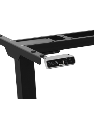 Dellonda Black Electric Adjustable Desk Frame, Digital Controls 100kg Heavy Duty