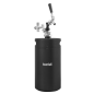 Baridi 5L Noir Mat Mini Keg Growler Deluxe Style Robinet à Bière et Porte-Cartouche de CO2