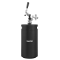 Baridi 5L Noir Mat Mini Keg Growler Deluxe Style Robinet à Bière et Porte-Cartouche de CO2