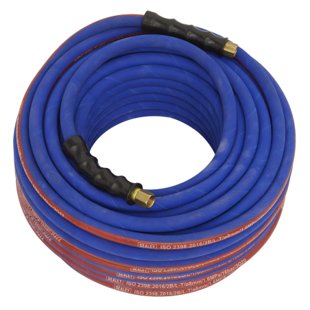 Tuyau d'air extra-robuste avec raccords BSP 1/4" 30 m x 8 mm