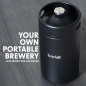 Baridi 5L Noir Mat Mini Keg Growler Deluxe Style Robinet à Bière et Porte-Cartouche de CO2