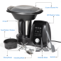 Baridi All-in-One Thermo-Cooker, 18 Preset Functions, App Guided Recipes, Black