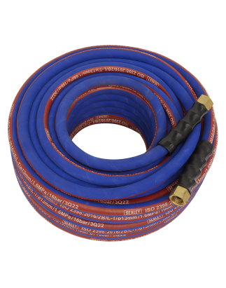 Tuyau d'air extra-robuste avec raccords BSP 1/2" 30 m x 13 mm