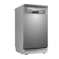 Baridi Slimline Freestanding Dishwasher, 45cm Wide with 10 Place Settings, 8 Programs & 5 Functions, LED Display, Silver