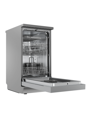 Baridi Slimline Freestanding Dishwasher, 45cm Wide with 10 Place Settings, 8 Programs & 5 Functions, LED Display, Silver